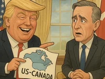 ترامب يمازح كارني حول انضمام كندا الى الولايات المتحدة.. فيديو